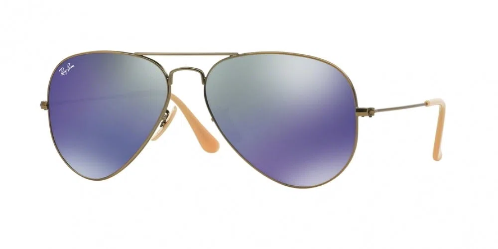 Ray Ban RB 3025 Aviator Large Metal Sunglasses - Medium - 58mm - Silver - view 37